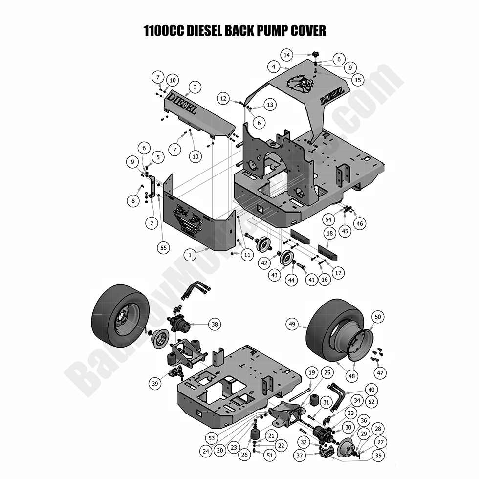 2018 Diesel - 1100cc - Back Pump Cover